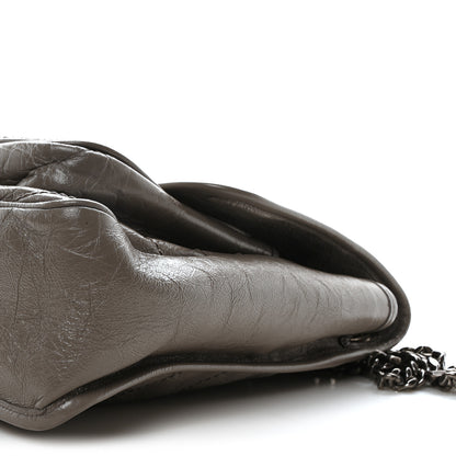 Saint Laurent Crinkled Calfskin Matelasse Monogram Large Niki Chain Satchel Fog 10 of 10
