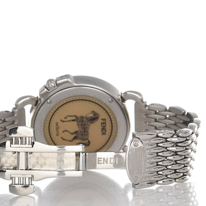 Fendi Stainless Steel Mother of Pearl 37mm 8100M Selleria Quartz Watch Silver 7 of 8