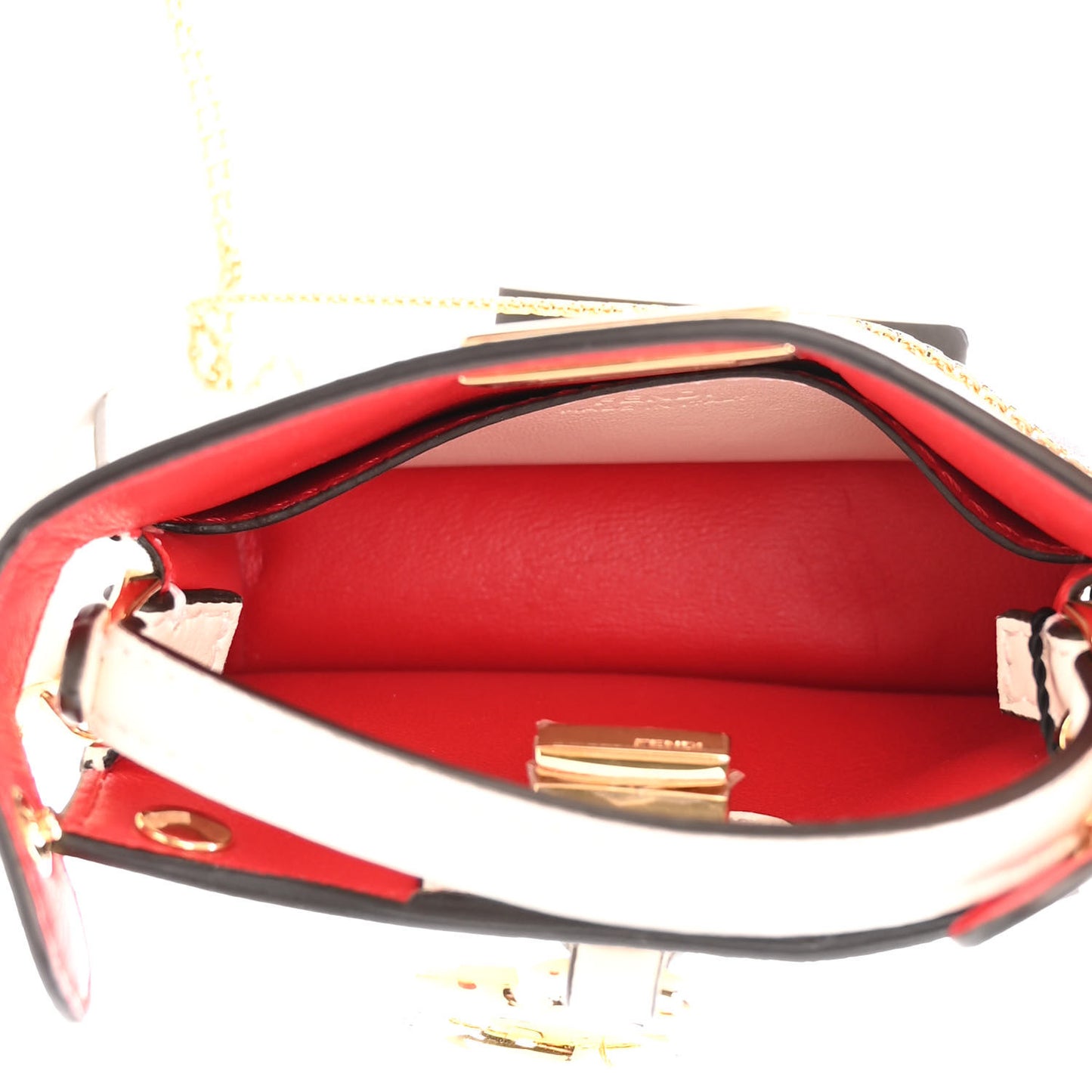 Nappa Chinese Valentines Day Karligraphy Embroidered Pico Peekaboo Charm Panna Rosso Cardinale