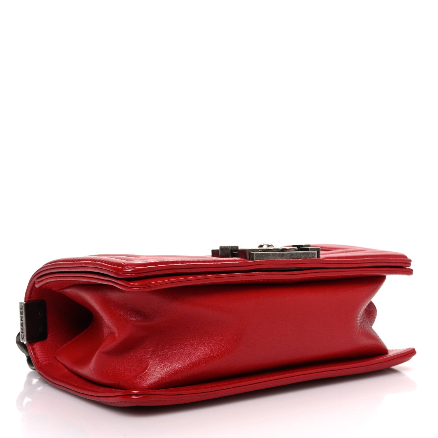 Chanel Calfskin Double Stitch Small Boy Flap Red 4 of 10