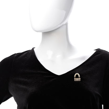 Chanel Pearl Quilted Flap Brooch Gold 2 of 4