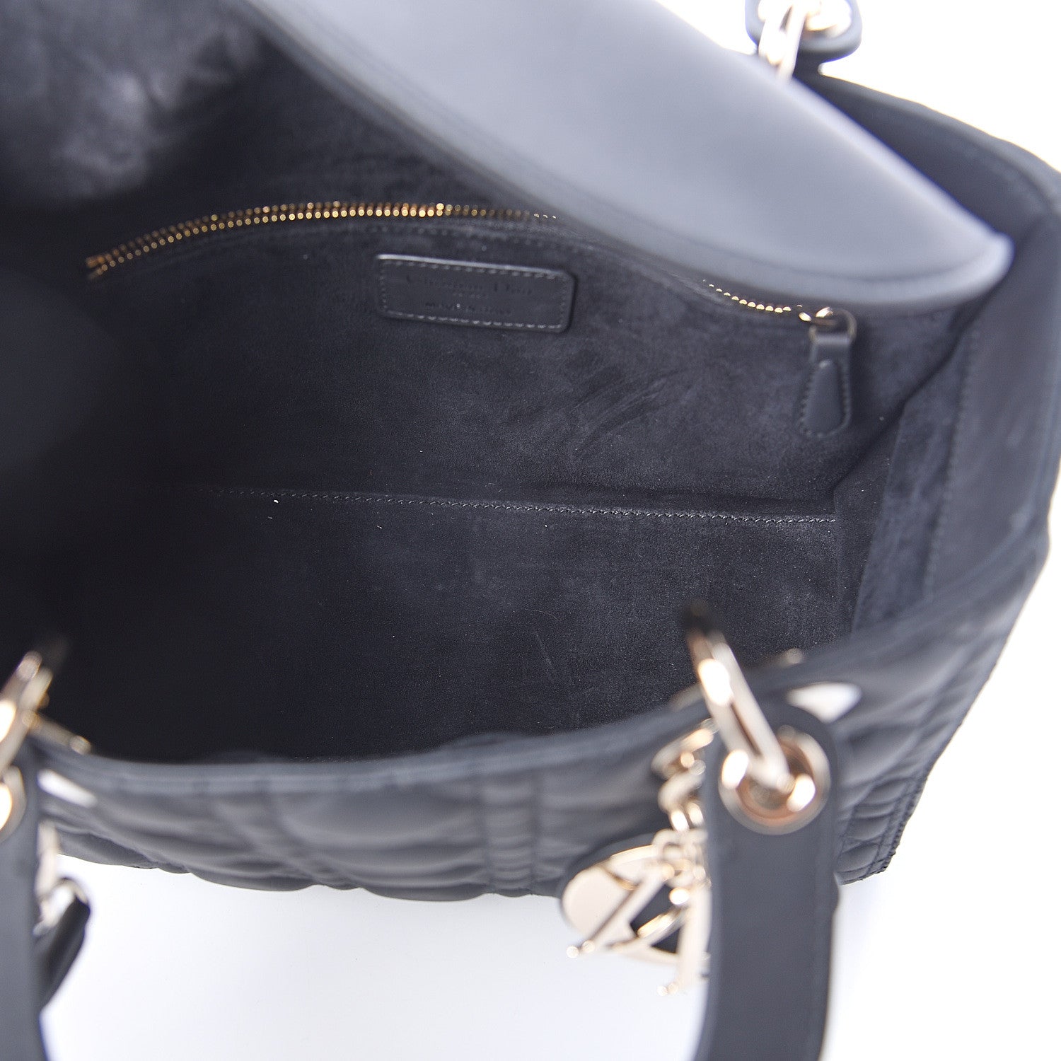 Christian Dior Ultra Matte Calfskin Cannage Medium Lady Dior Black 4 of 7