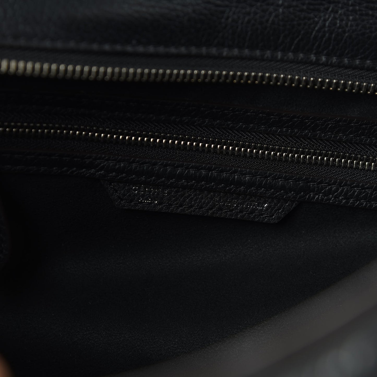 Drummed Calfskin Mini Luggage Black