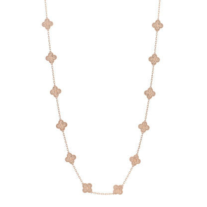 Van Cleef & Arpels 18K Rose Gold 20 Motifs Vintage Alhambra Necklace 1 of 5