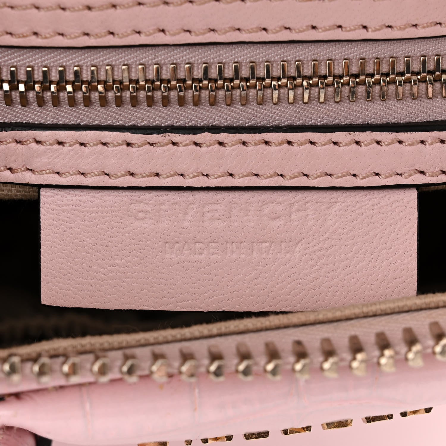 Givenchy Calfskin Crocodile Embossed Mini Antigona Pink 6 of 14