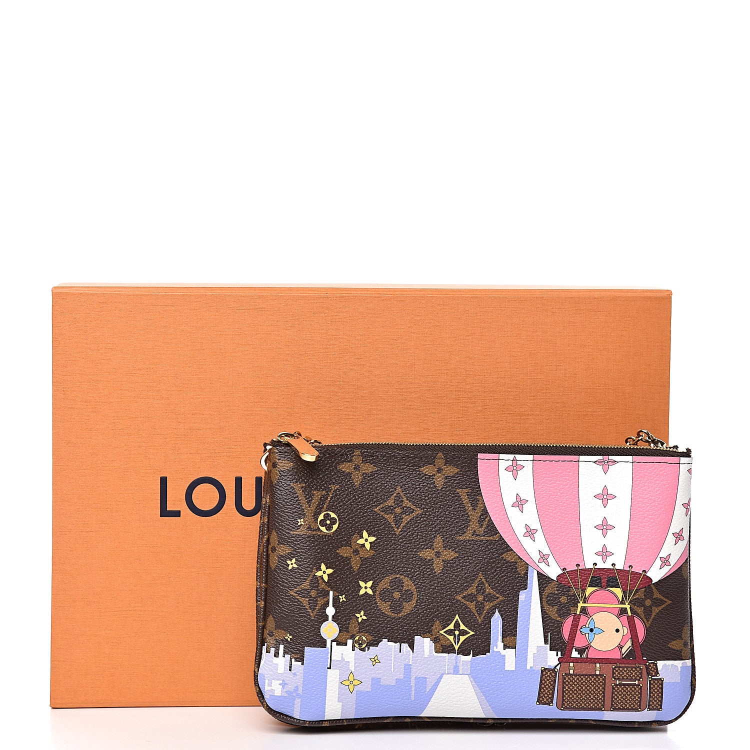 Louis Vuitton Monogram 2019 Christmas Animation Double Zip Pochette 10 of 10