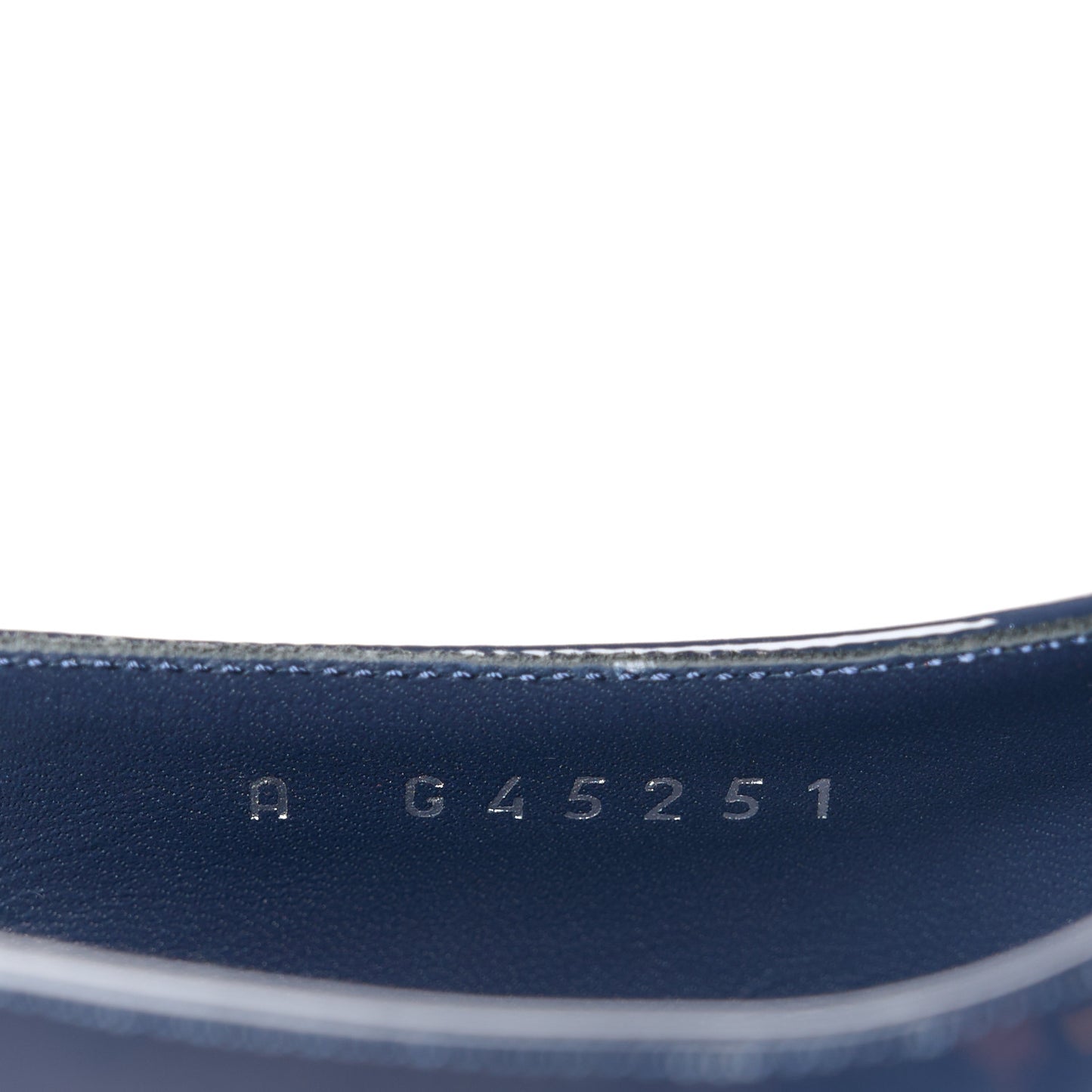 Patent Calfskin Cap Toe CC Slingback Pumps 35 Navy Blue