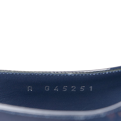 Chanel Patent Calfskin Cap Toe CC Slingback Pumps 35 Navy Blue 8 of 9