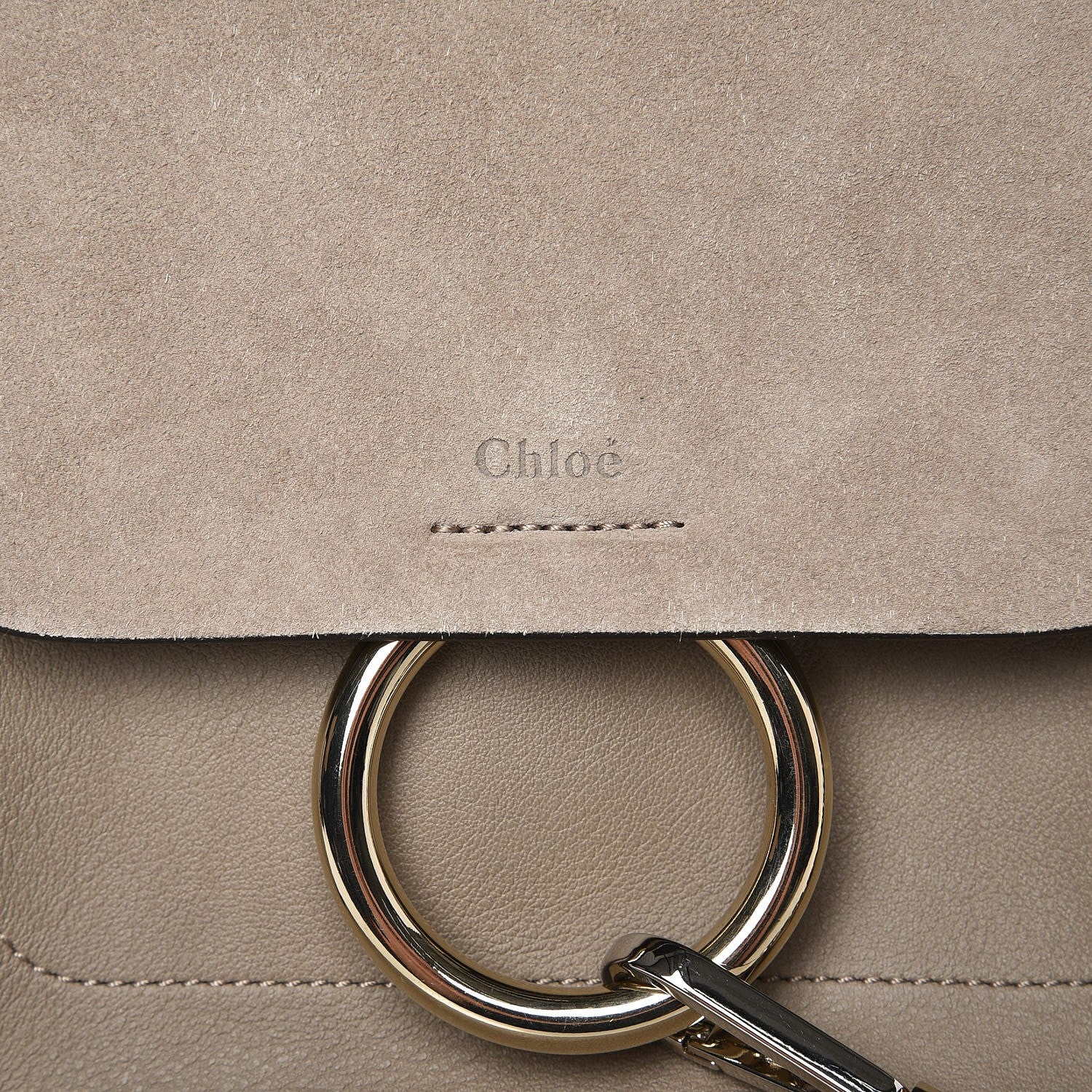Chloe Suede Calfskin Small Faye Backpack Motty Grey 8 of 8
