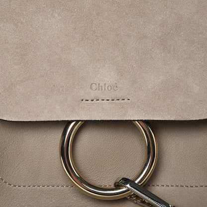 Chloe Suede Calfskin Small Faye Backpack Motty Grey 8 of 8