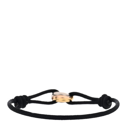 Cartier 18K Pink Yellow White Gold Trinity Adjustable Cord Bracelet Black 2 of 4