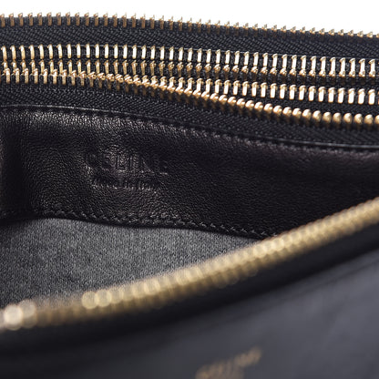 Celine Lambskin Large Trio Crossbody Bag Black 9 of 12