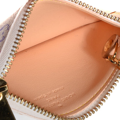Louis Vuitton Monogram Multicolor Key Pouch White 5 of 8