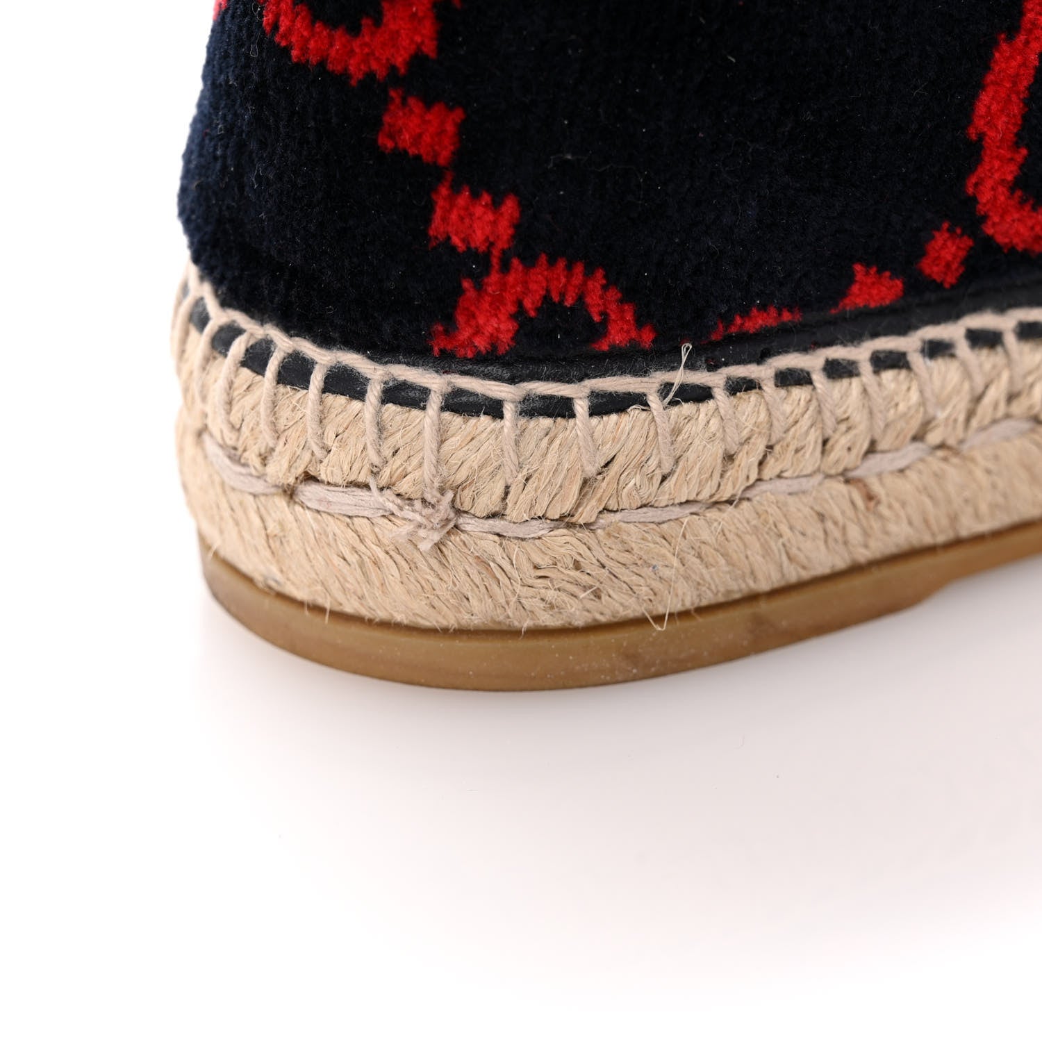 Gucci Terry Cloth GG Monogram Espadrilles 36.5 Blue Red 10 of 10