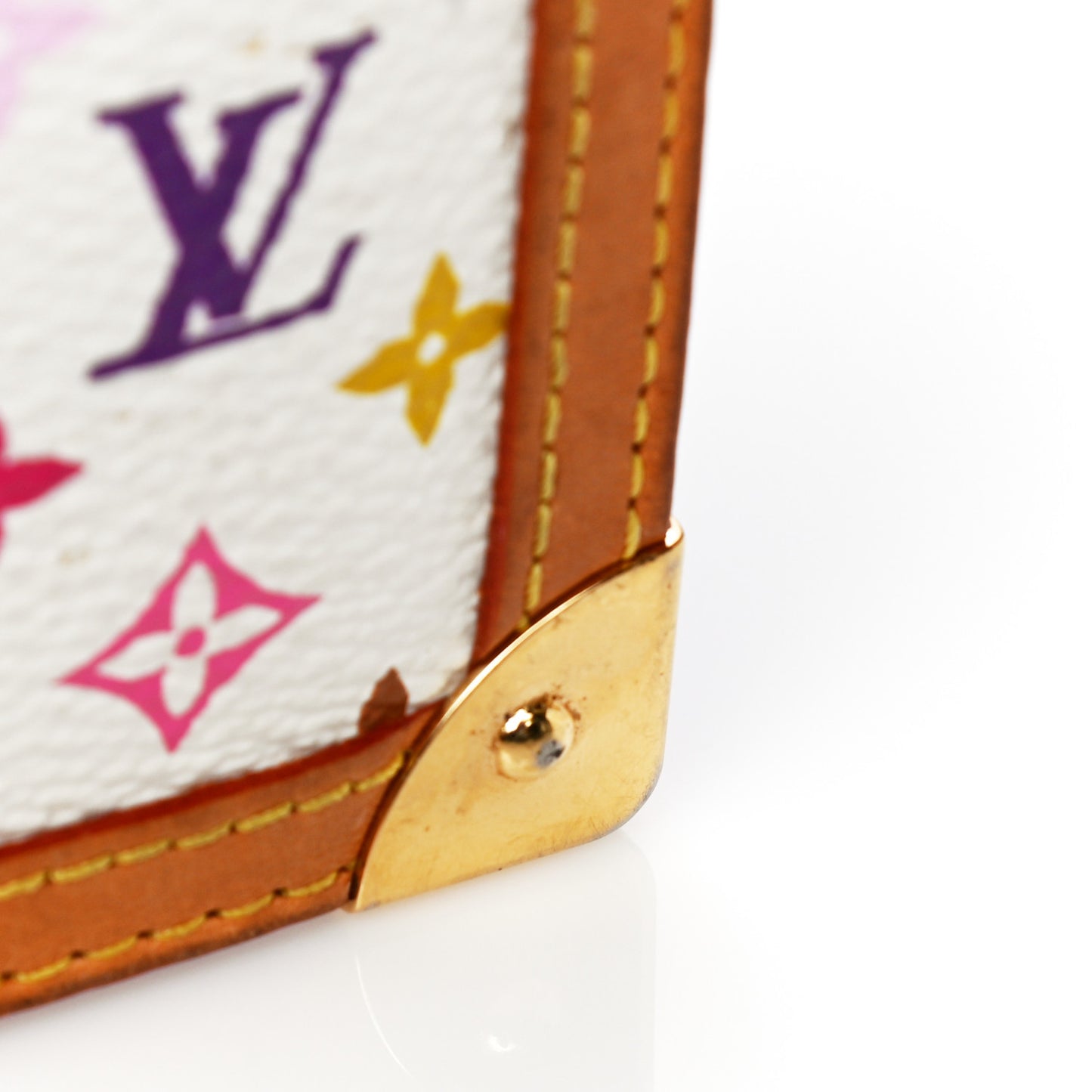 Monogram Multicolor Key Pouch White