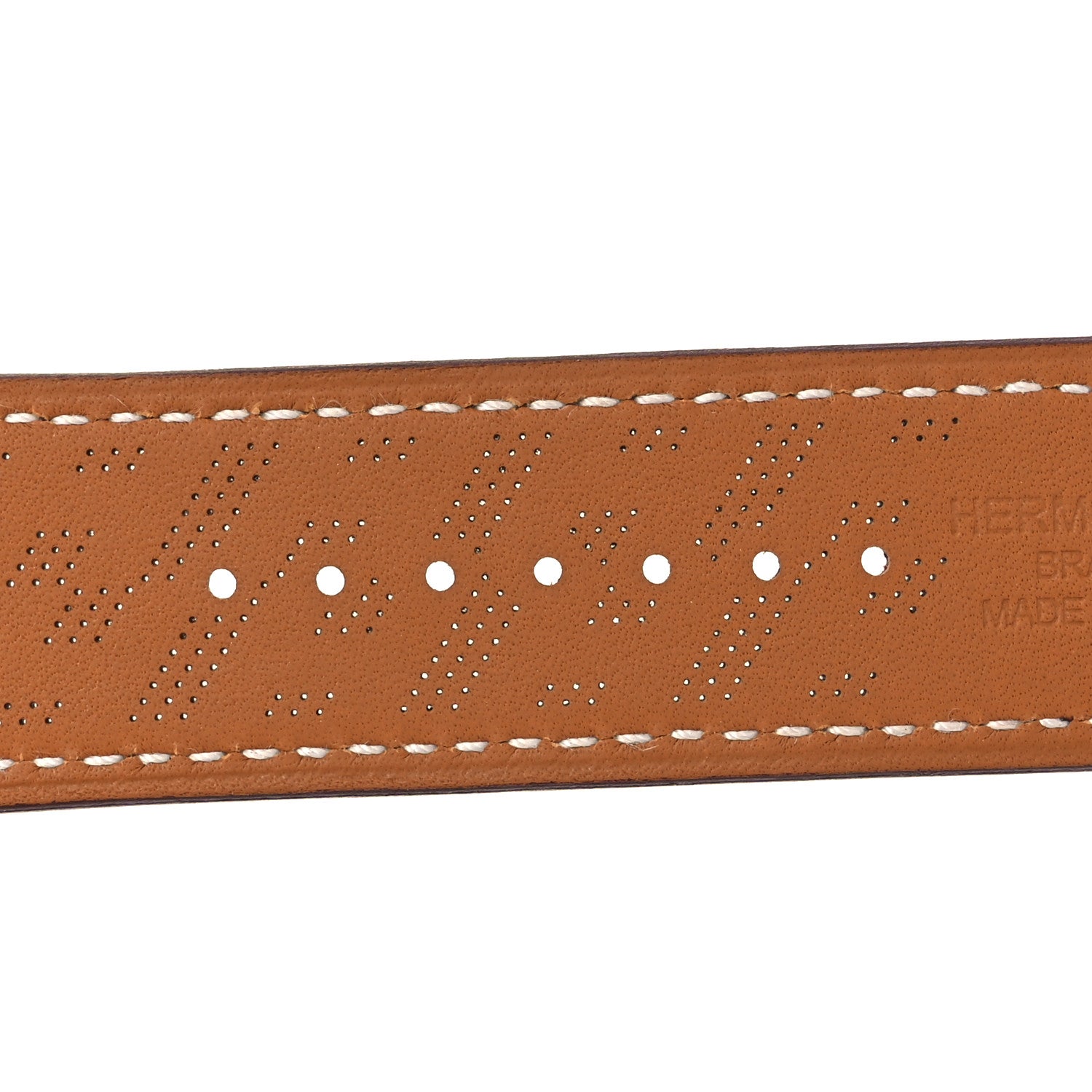 Hermes Swift 42mm H Diagonal Apple Watch Single Tour Band Gold 4 of 11