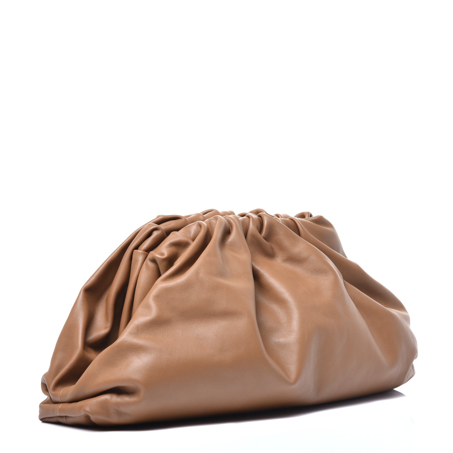 Smooth Butter Calf The Pouch Oversized Clutch Cammello