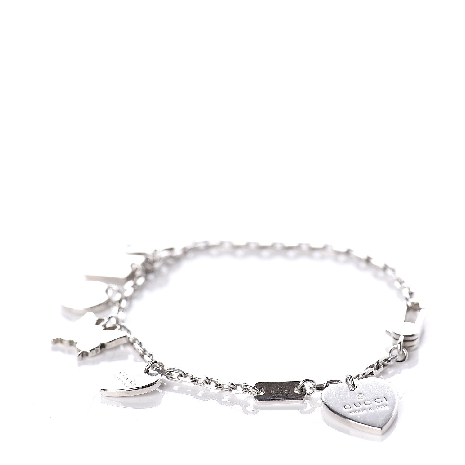 Gucci Sterling Silver Trademark Charm Bracelet 2 of 5