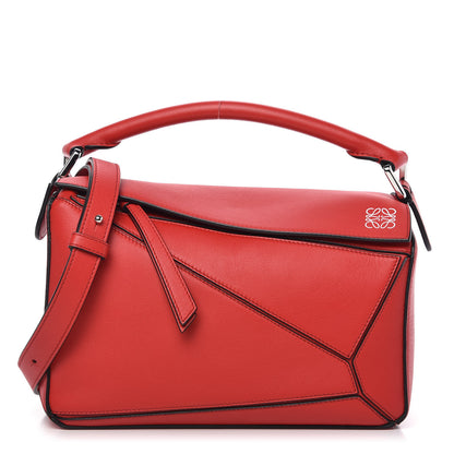Loewe Calfskin Small Puzzle Bag Scarlet 1 of 9