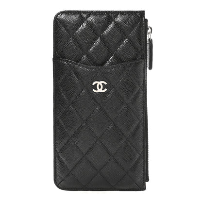 Chanel Caviar Quilted Classic Flat Wallet Pouch Black 1 of 8