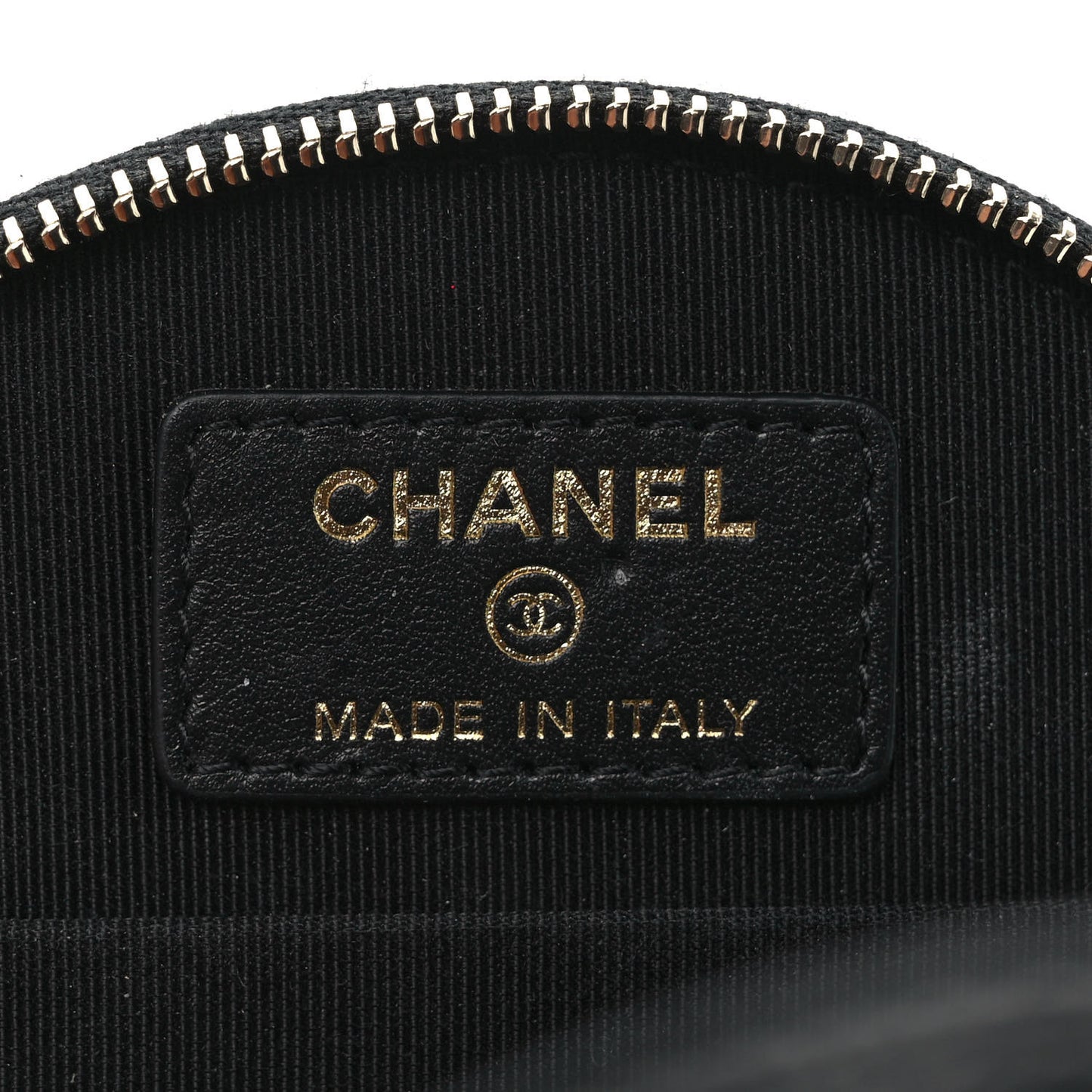 Caviar Quilted Round Handle With Care Vanity With Chain Black
