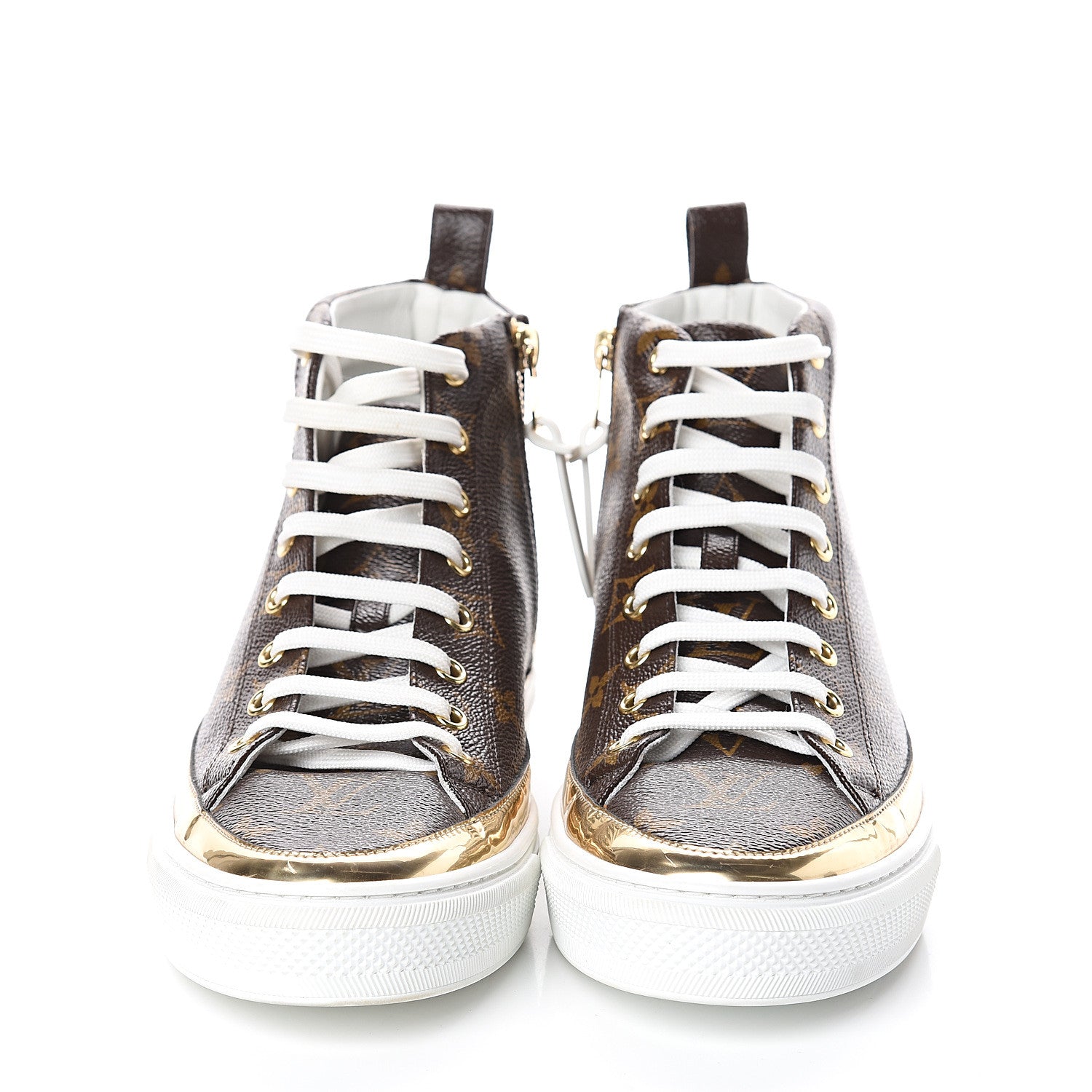 Louis Vuitton Patent Monogram Stellar Sneaker Boots 38 Gold 2 of 7
