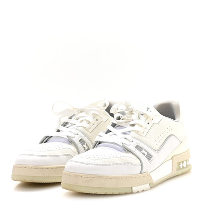 Louis Vuitton Calfskin Mens LV Trainer Sneakers 9 White 4 of 8