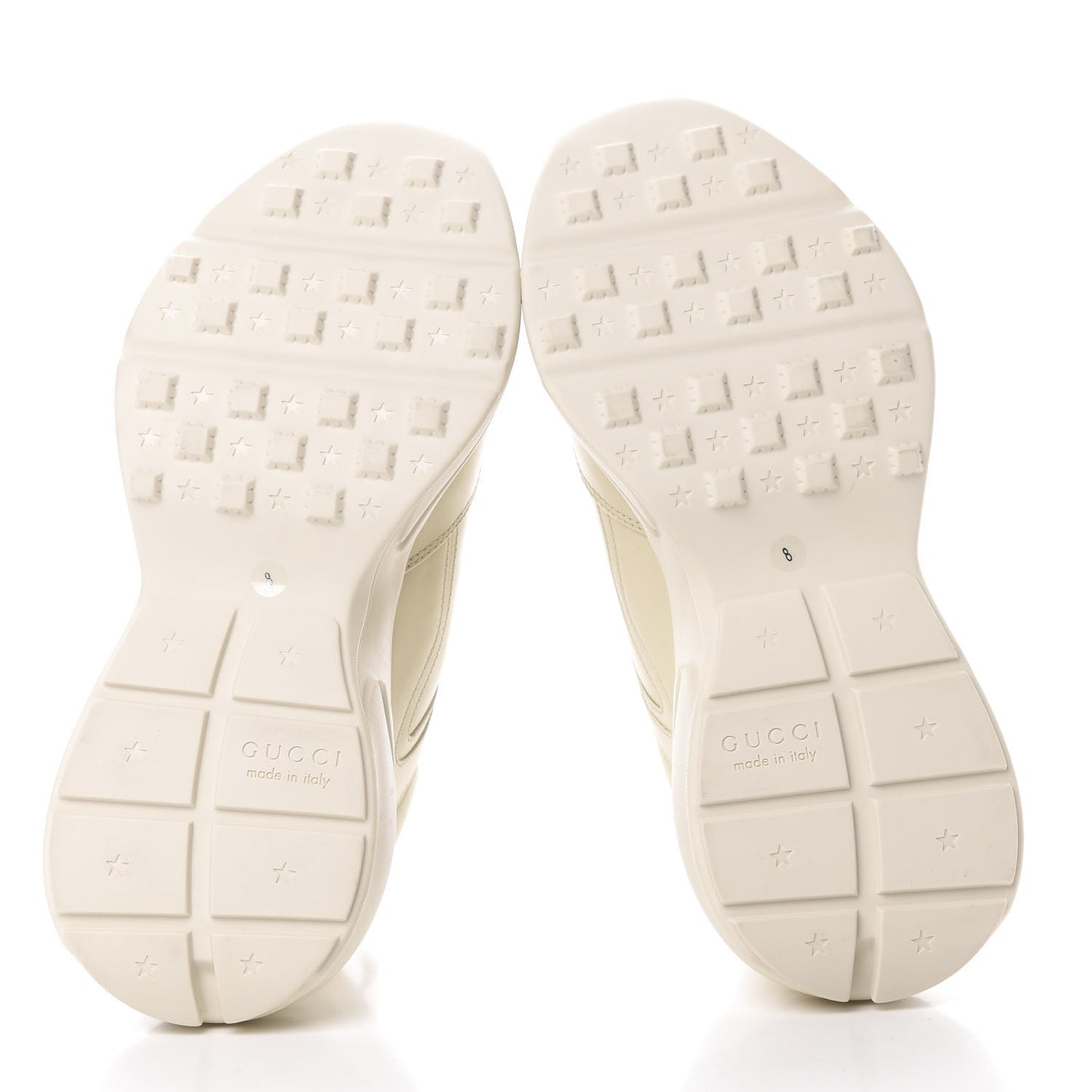 Calfskin Logo Mens Rhyton Sneakers 8 Ivory