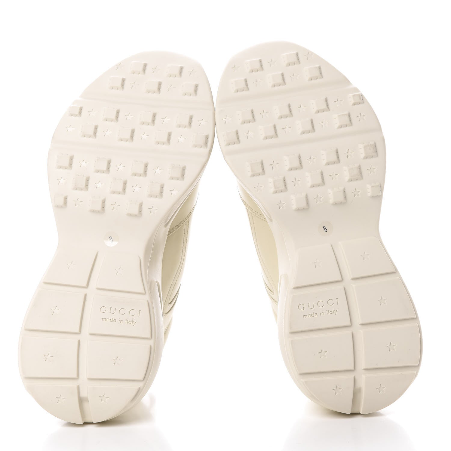 Gucci Calfskin Logo Mens Rhyton Sneakers 8 Ivory 5 of 9