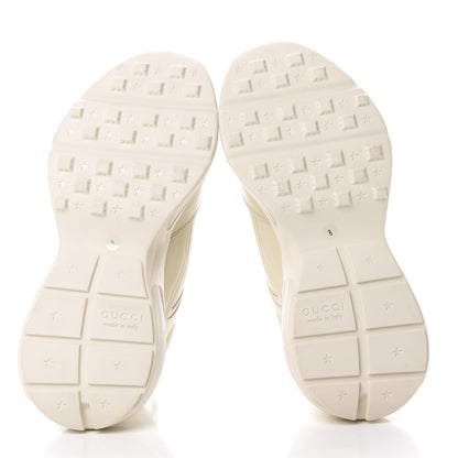 Gucci Calfskin Logo Mens Rhyton Sneakers 8 Ivory 5 of 9