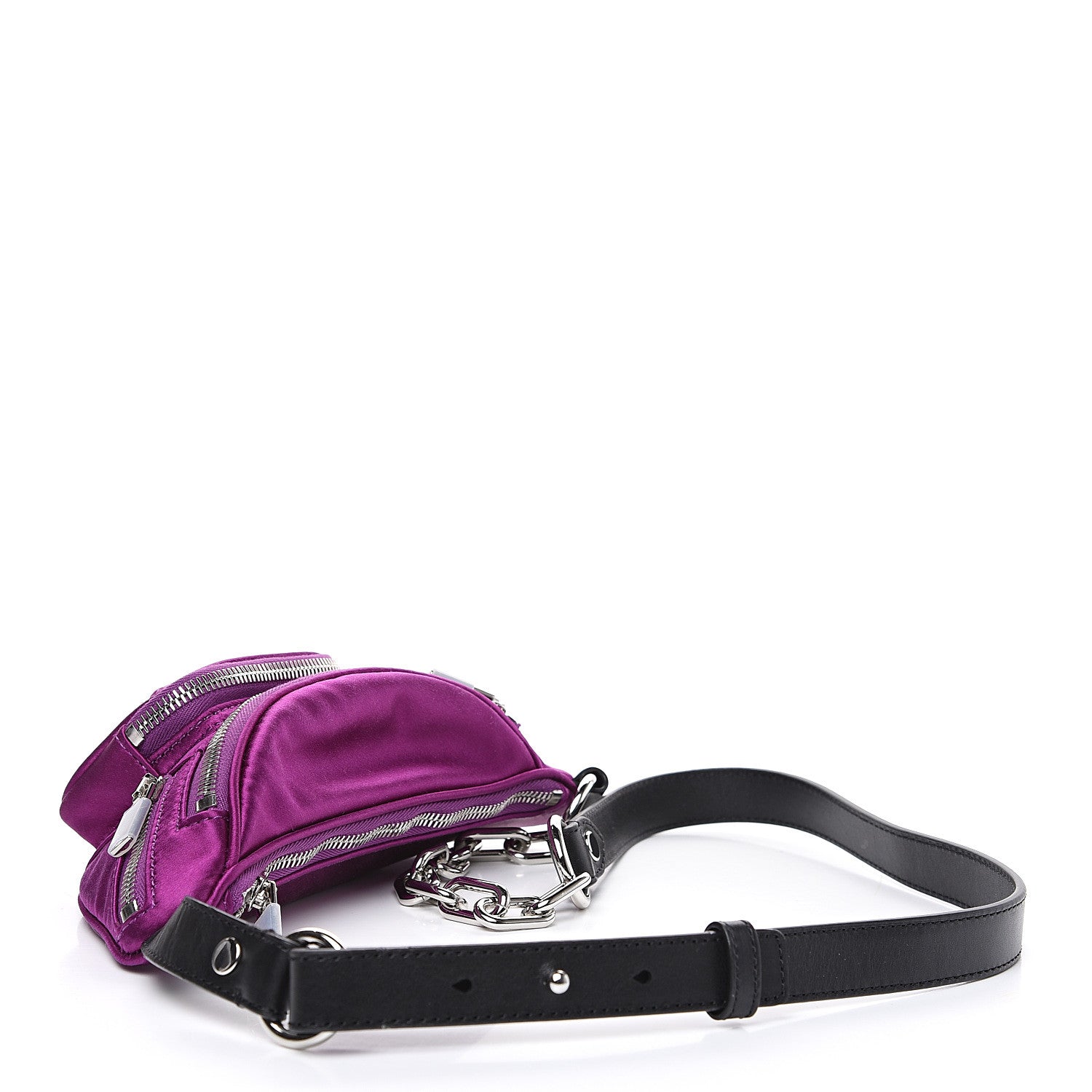 Alexander Wang Satin Attica Mini Belt Bag Purple 2 of 7