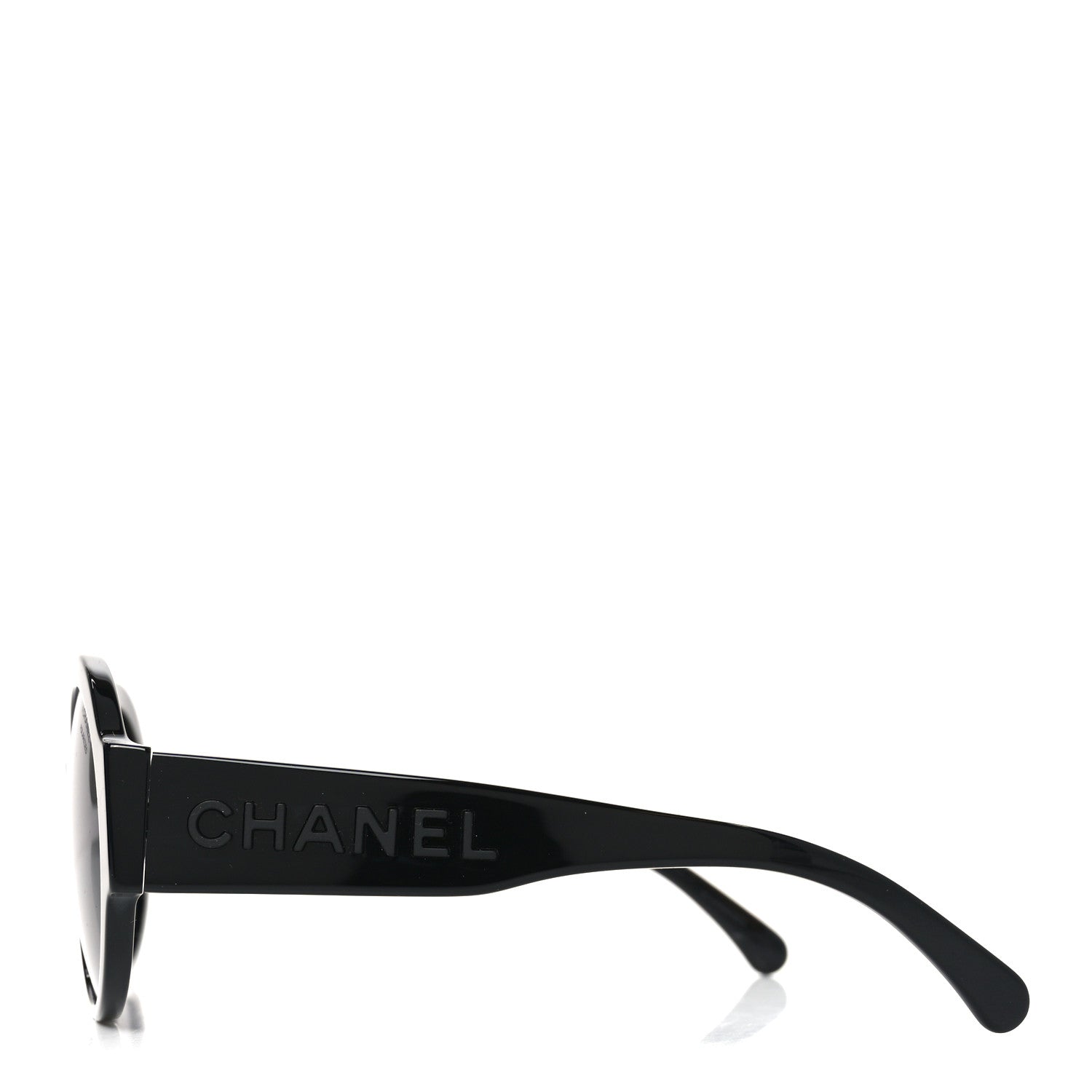 Chanel Acetate Polarized Round Sunglasses 5410-A Black 3 of 7