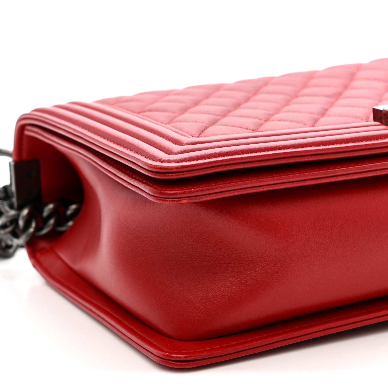 Chanel Lambskin Quilted New Medium Boy Flap Red 9 of 11