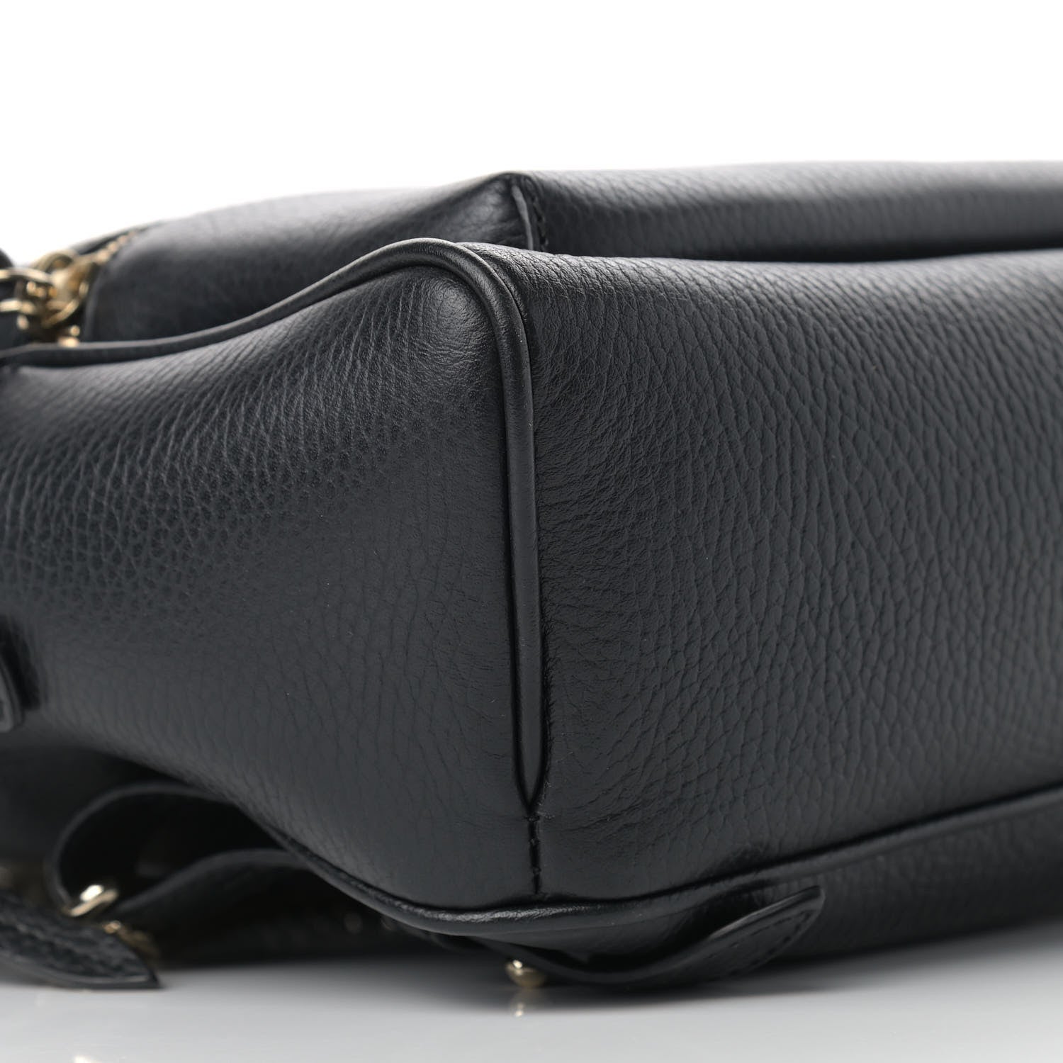 Gucci Pebbled Calfskin Soho Chain Backpack Black 8 of 9