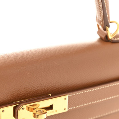 Hermes Courchevel Kelly Sellier 32 Gold 11 of 16