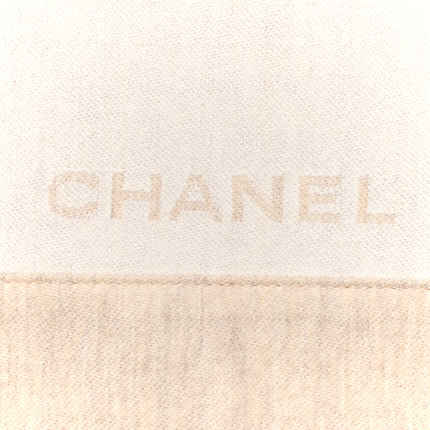 Wool Silk Woven Scarf Shawl Beige