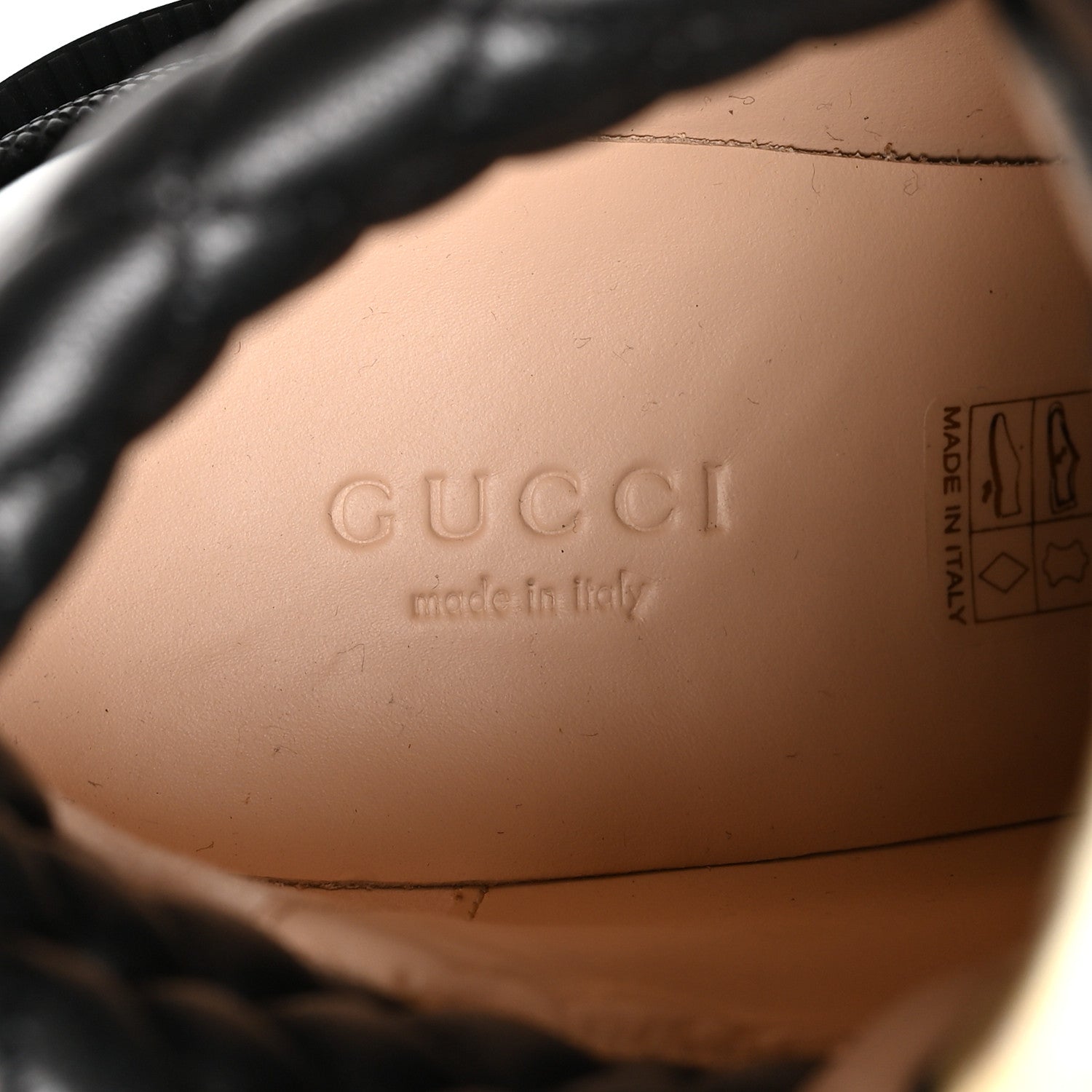Gucci Magnum Calfskin Nappa Quilted Lace Up Ankle Boots 38.5 Black 8 of 8