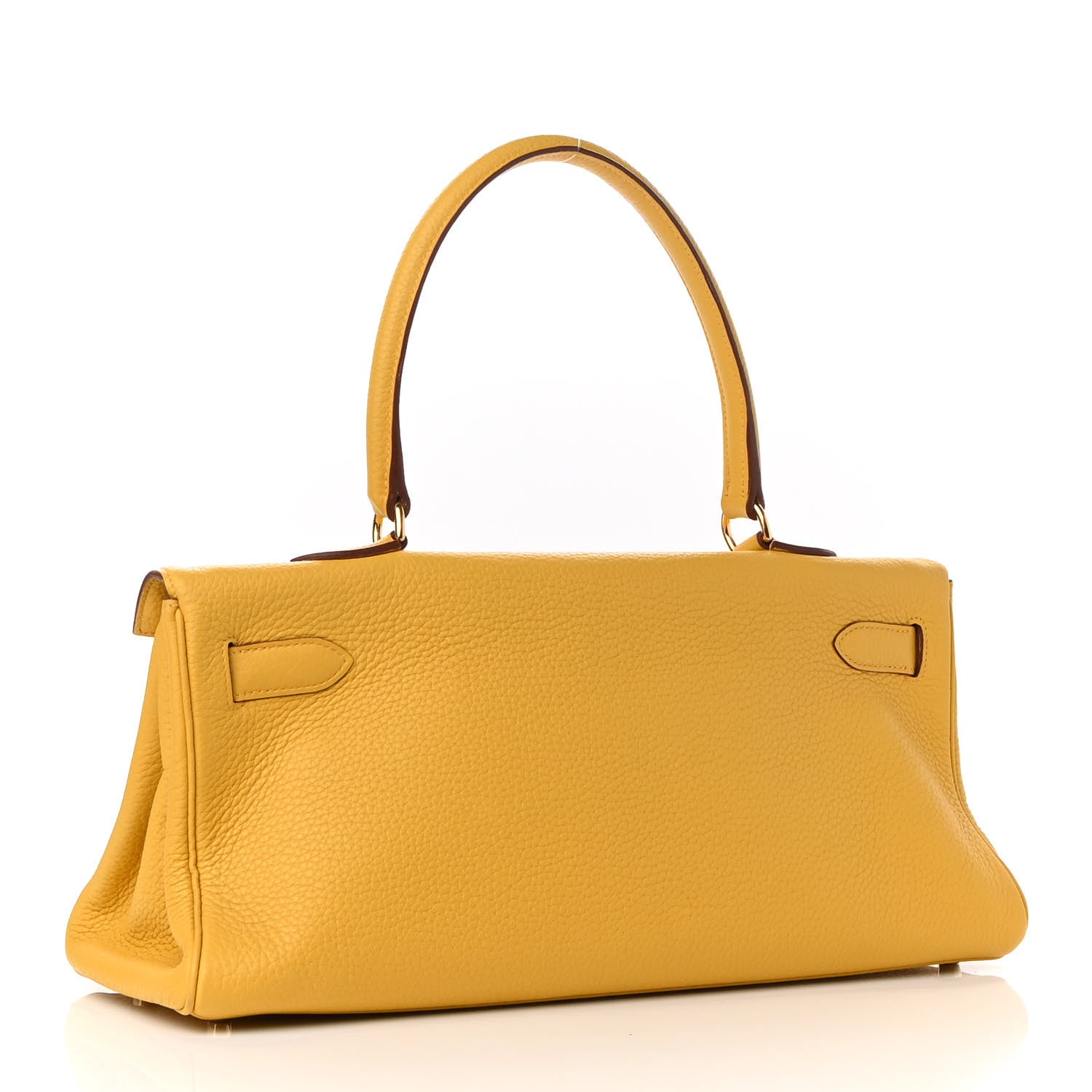 Hermes Taurillon Clemence Shoulder Kelly 40 Soleil 3 of 9