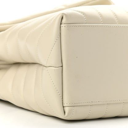 Saint Laurent Calfskin Y Quilted Monogram Medium Loulou Chain Satchel Crema Soft 9 of 12