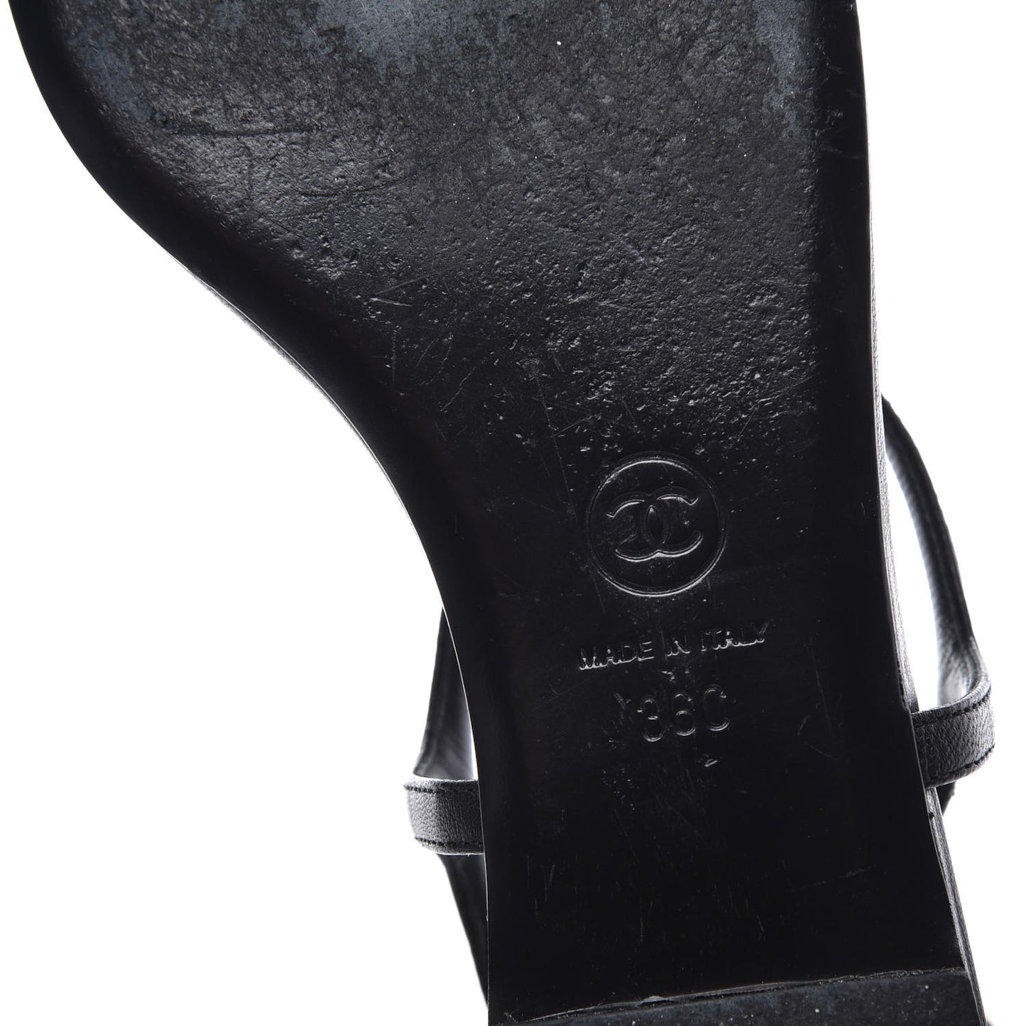 Patent Camellia Thong Sandals 36 Black White