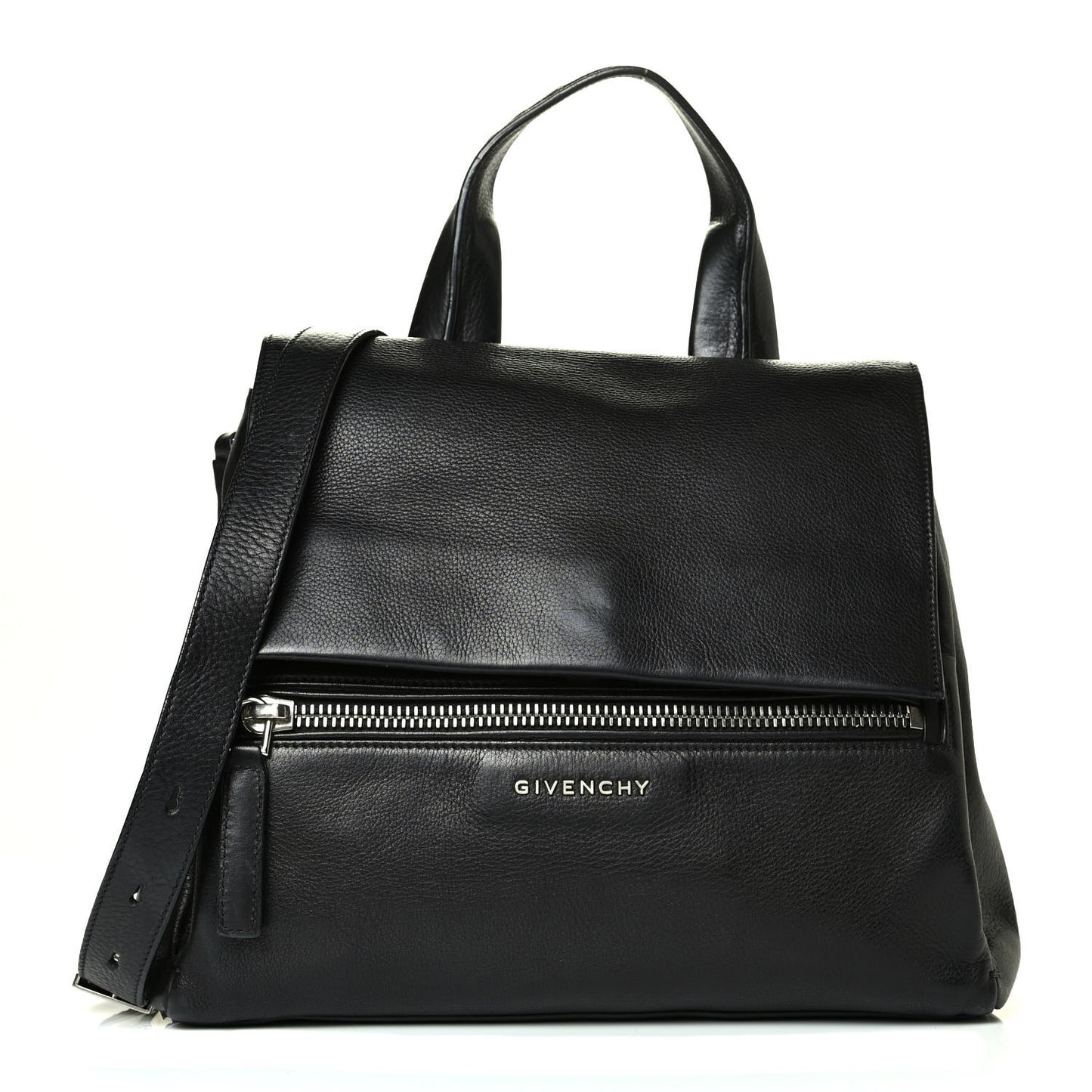 Calfskin Small Pandora Pure Flap Bag Black