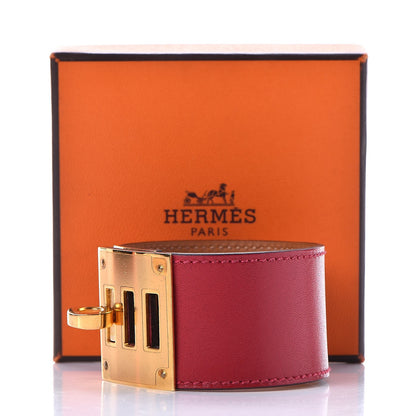 Hermes Tadelakt Kelly Dog Bracelet T3 Rouge Vif 8 of 8