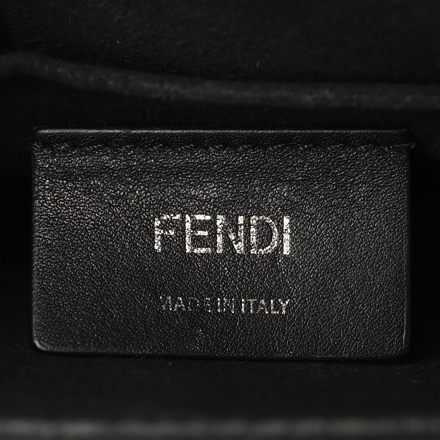 Fendi Vitello Liberty Lucido Metal Monster Eyes Studded Small Kan I Shoulder Bag Black 6 of 9