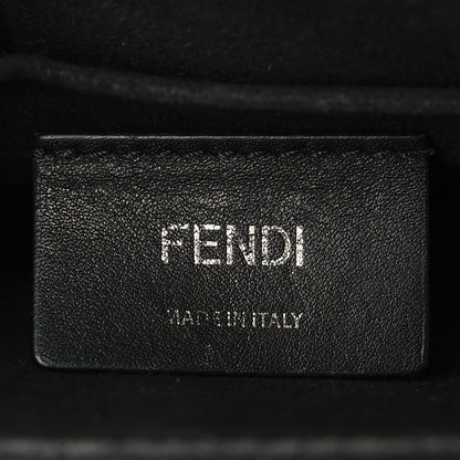 Fendi Vitello Liberty Lucido Metal Monster Eyes Studded Small Kan I Shoulder Bag Black 6 of 9