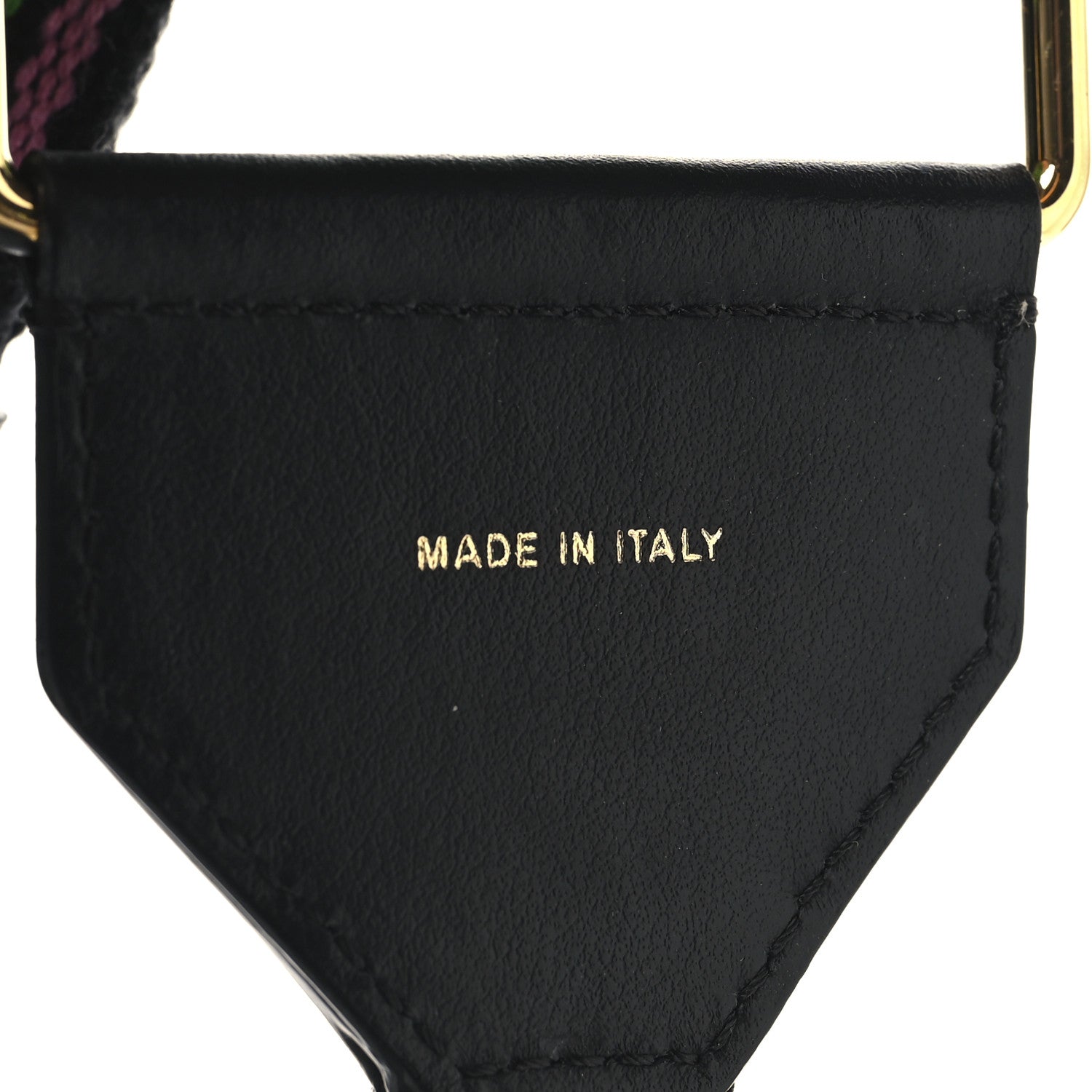 Fendi Cannete Ribbon Poly Vitello Century Logo Adjustable Strap You Rosa Antico Verde Black 5 of 5
