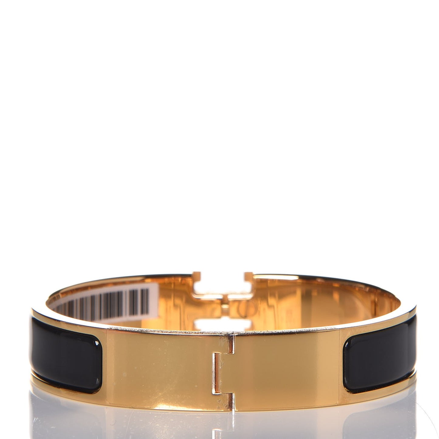 Enamel Narrow Clic Clac H Bracelet PM Black