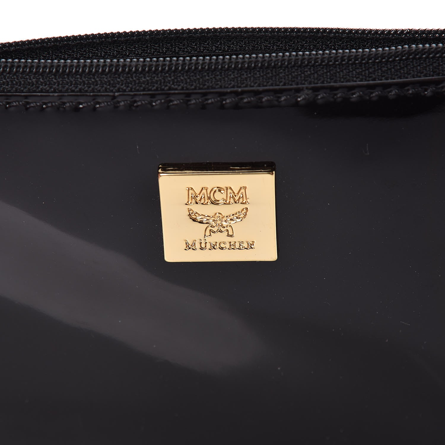 MCM Patent Ivana Zip Pouch Black 6 of 6