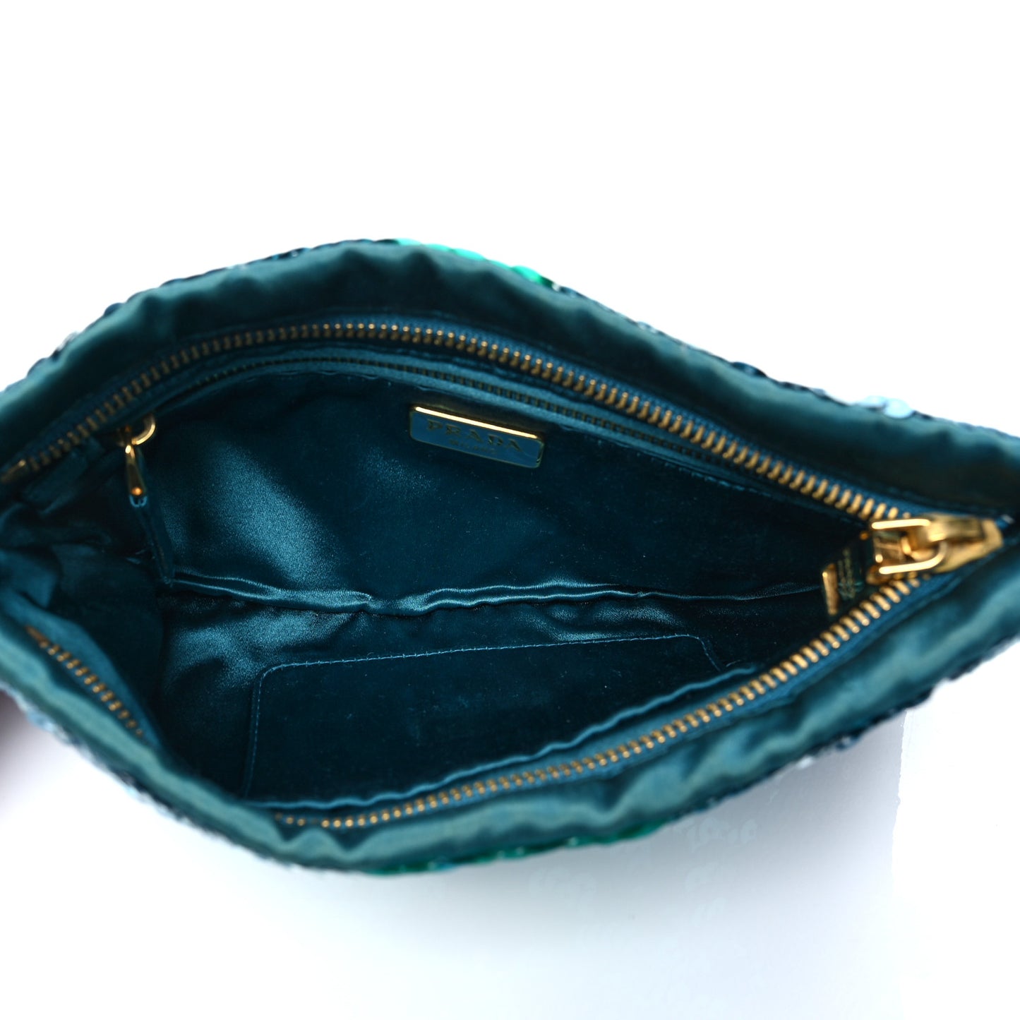 Sequin Ombre Clutch Blue Green