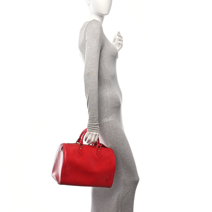 Louis Vuitton Epi Speedy 30 Castillan Red 2 of 13