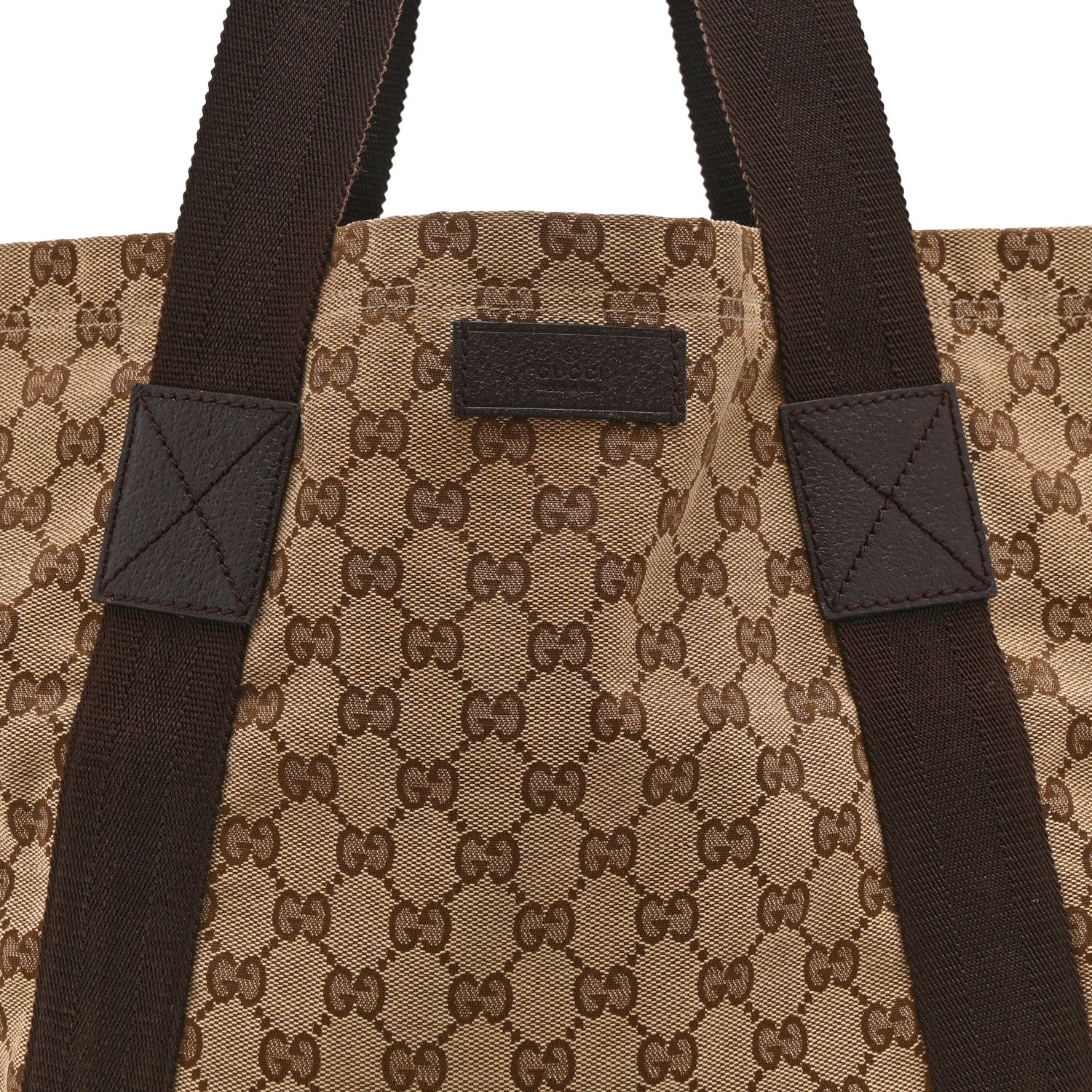 Gucci GG Monogram Medium Handle Vertical Tote Bag Dark Brown 9 of 13